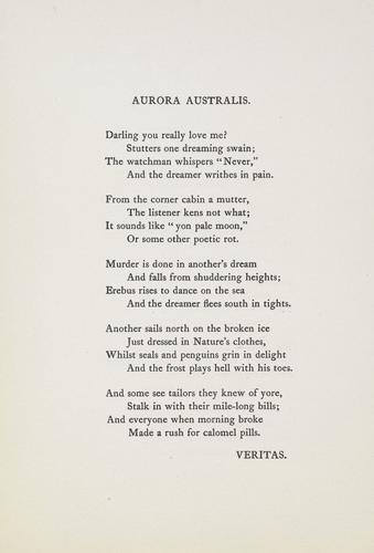 Aurora Australis, 1908-09 / published at the Winter Quarters of the British Antartic Expedition, 1907
