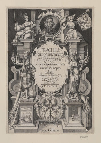 [The engraved frontispiece to Consultatio de principatu inter provincias Europae (1613)]