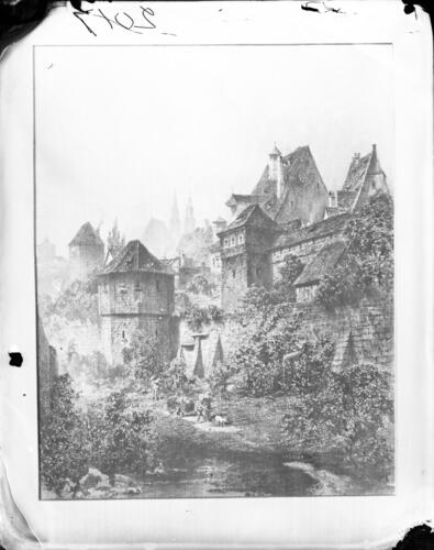 Glass plate negative of a View of Nuremberg Glass plate negative of a View of Nuremberg