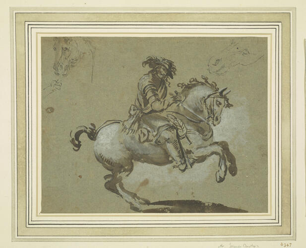 Recto: A soldier on horseback Recto: A soldier on horseback