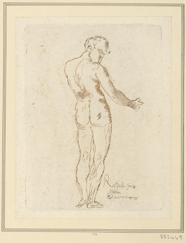 Study of a male figure seen from behind