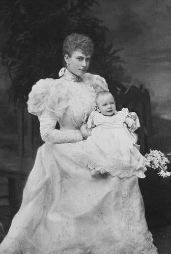 The Duchess of York with Prince Albert, 1896
