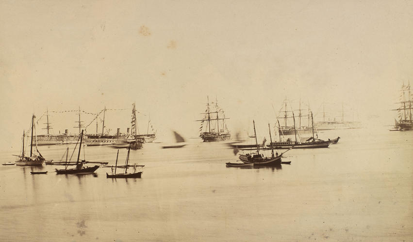Bombay Harbour : Prince of Wales Tour of India 1875-6 Bombay Harbour : Prince of Wales Tour of India 1875-6
