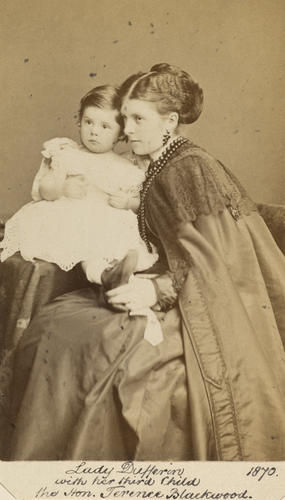 Lady Dufferin with her third child, the Hon Terence Blackwood. [Photographs, English Portraits. Volume 70. ]