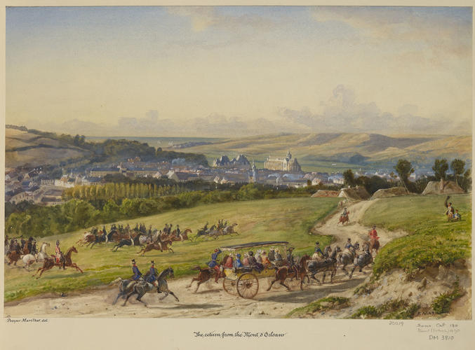 Royal visit to Louis-Philippe: return from Mont d'Orleans. 4 September 1843