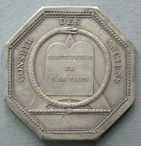 France. Medal commemorating the Council of Ancients, yr. 5