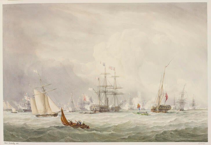 Royal visit to the French fleet of Spithead, 15 October 1844