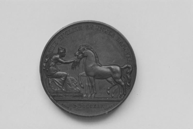 Medal commemorating the Duke of Cambridge and the re-entry of the English army into Hanover, 1814. 1814 Medal commemorating the Duke of Cambridge and the re-entry of the English army into Hanover, 1814. 1814