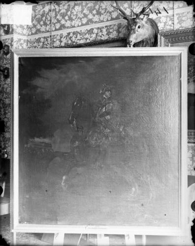 Glass plate negative of a painting Glass plate negative of a painting