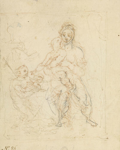 The Virgin Mary with the infant Christ and infant St John the Baptist The Virgin Mary with the infant Christ and infant St John the Baptist