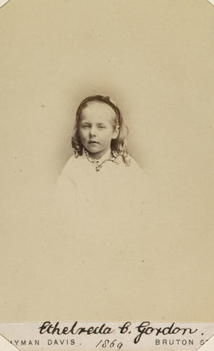 Ethelreda C. Gordon. [Photographs, English Portraits. Volume 70. ]