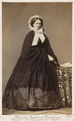 The Duchess of Schleswig-Holstein-Sonderburg-Glucksburg (1821-1899), when Princess Friedrich of Schleswig-Holstein-Sonderburg-Glucksburg, Princess of Schaumburg-Lippe