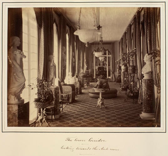 'The lower Corridor. Looking towards the Ante-room. '