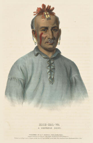 History of the Indian tribes of North America : with biographical sketches and anecdotes of the principal chiefs. Embellished with one hundred and twenty portraits from the Indian Gallery in the Department of War, at Washington ; v. 1 / by Thomas L. M'Kenney. . . and James Hall