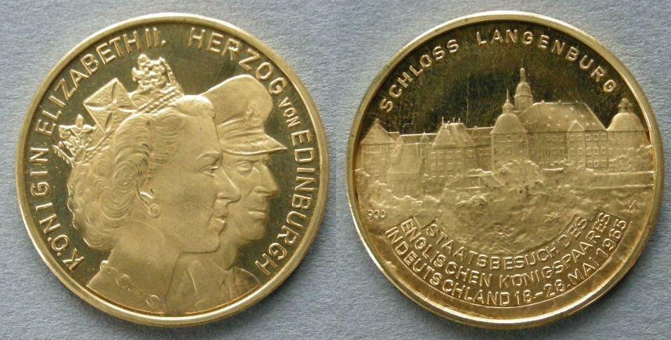 Germany. Medal commemorating the State Visit of H. M. The Queen to Germany 1965