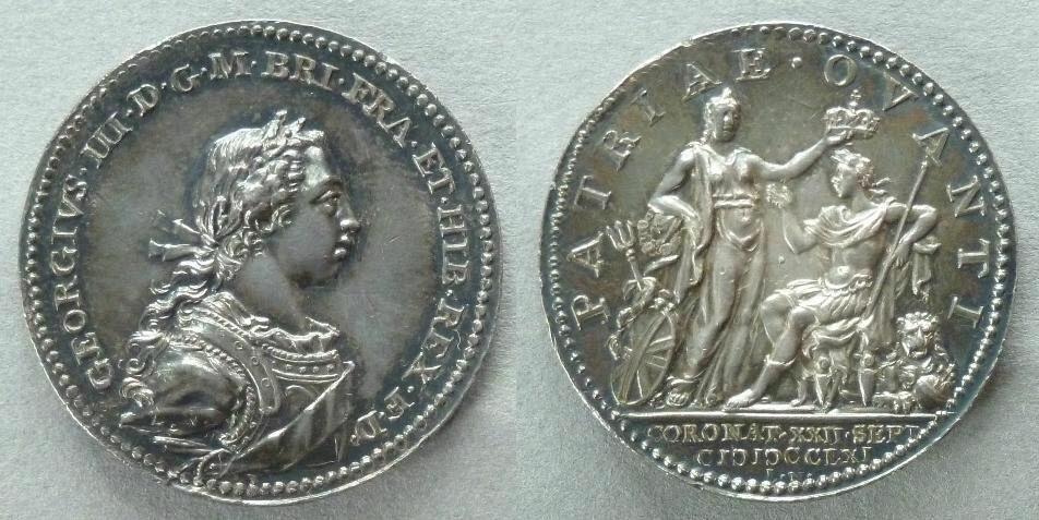 Medal commemorating the coronation of King George III
