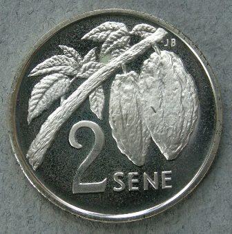 Western Samoa. Proof 2 sene, 1974 Western Samoa. Proof 2 sene, 1974
