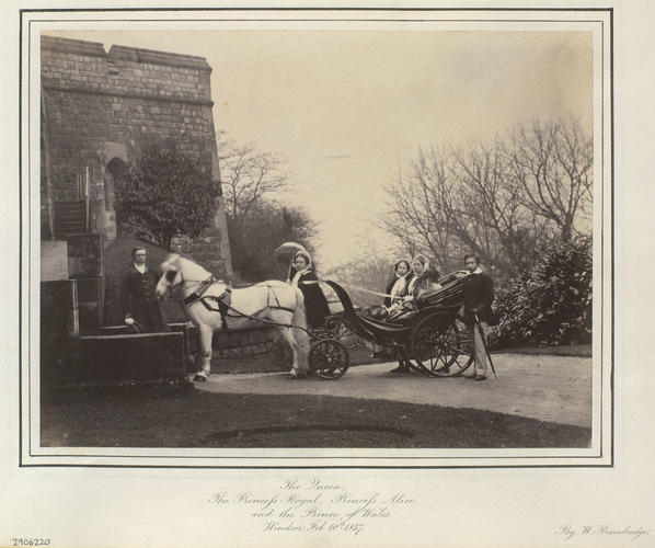 The Queen, The Princess Royal, Princess Alice and the Prince of Wales, Windsor, Feb 10th 1857' The Queen, The Princess Royal, Princess Alice and the Prince of Wales, Windsor, Feb 10th 1857'