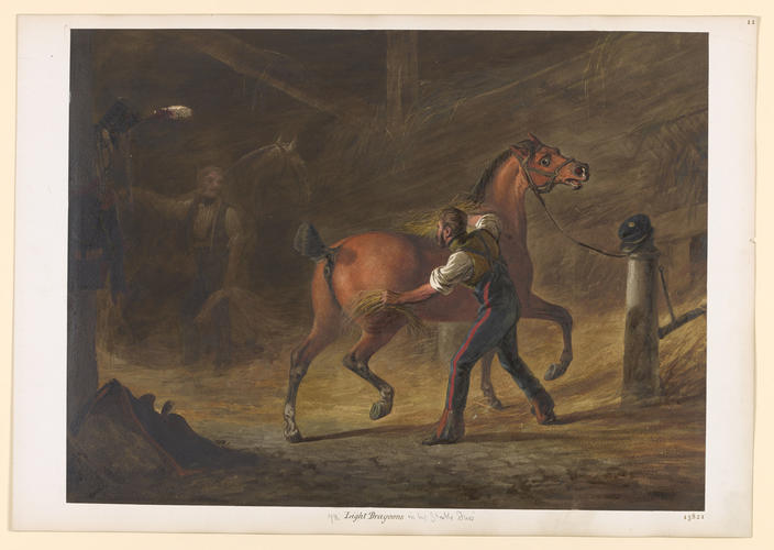 British Army. 'Light Dragoons in Stable Dress. ' About 1816