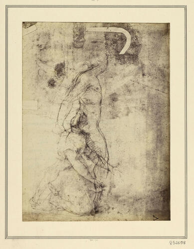 Study of a naked man holding a sword