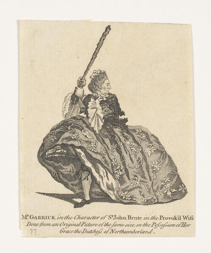 Mr Garrick in the Character of Sir John Brute in the Provok'd Wife