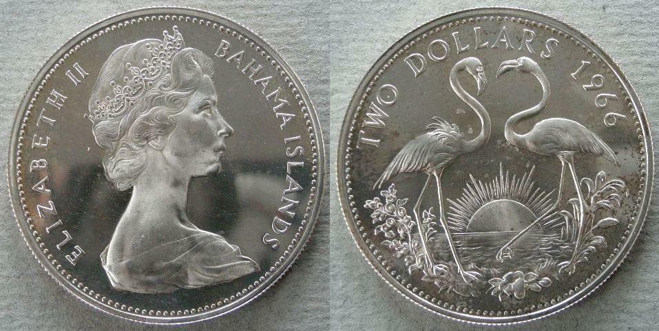Bahamas. Proof two dollars Bahamas. Proof two dollars