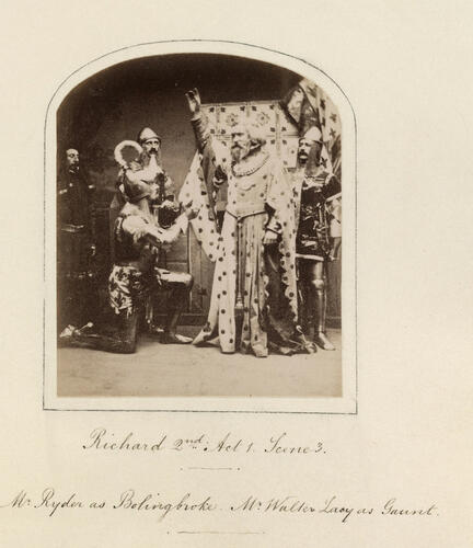 Richard 2nd, Act I, Scene 3; Mr Ryder as Bolingbroke. Mr Walter Lacy as Gaunt