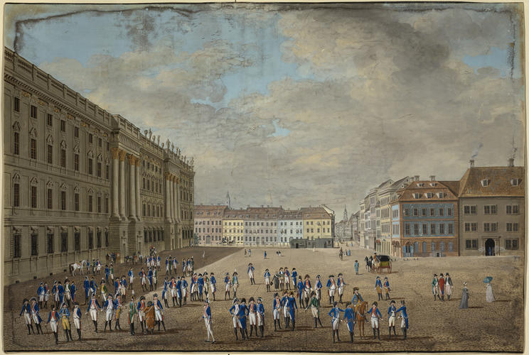 Officers of the Prussian Army in the Schloszplatz, 1799 Officers of the Prussian Army in the Schloszplatz, 1799