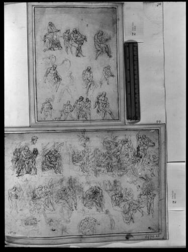 St Matthew and the angel and a copy after one of Raphael's prophets in Santa Maria della Pace