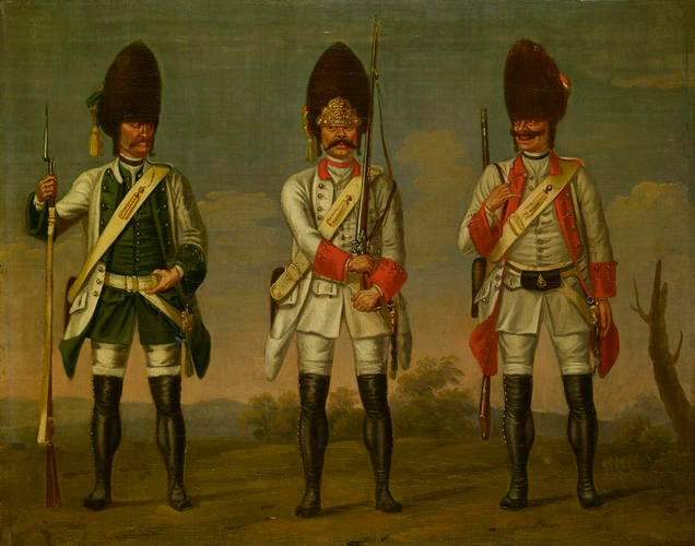 Grenadiers, Infantry Regiments 'Los Rios', 'Waldeck' and 'Wurmbrand'