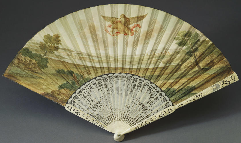 Fan depicting 'Baccus and Ariadne on the island of Naxos'