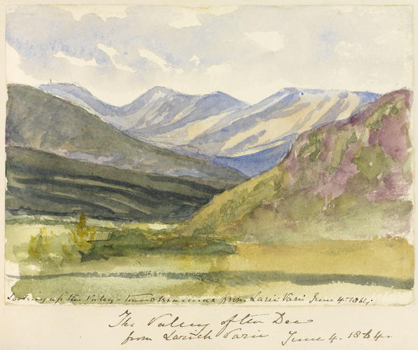 Master: SKETCHES FROM NATURE V. R. 1862 TO 1866
Item: The Valley of the Dee from [Loin-a-Veaich]
