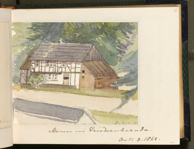 Master: SKETCHES FROM NATURE V. R. 1862 TO 1864
Item: House in Friedrichroda