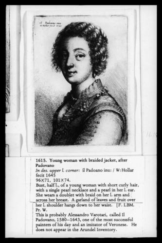 Young woman with braided jacket, after Padovano Young woman with braided jacket, after Padovano
