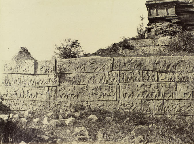 Sculptured Granite Wall at Vijayanagara Sculptured Granite Wall at Vijayanagara