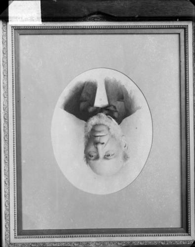 Glass plate negative of a portrait Glass plate negative of a portrait