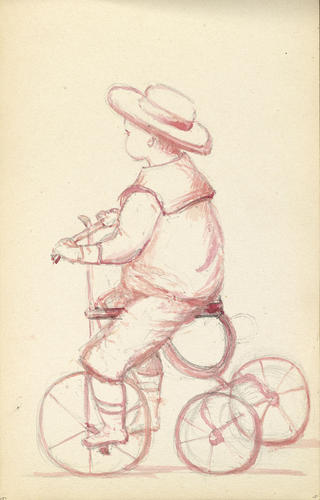 Master: Princess Alexandra's Sketch Book, 1886
Item: A young boy on a tricycle