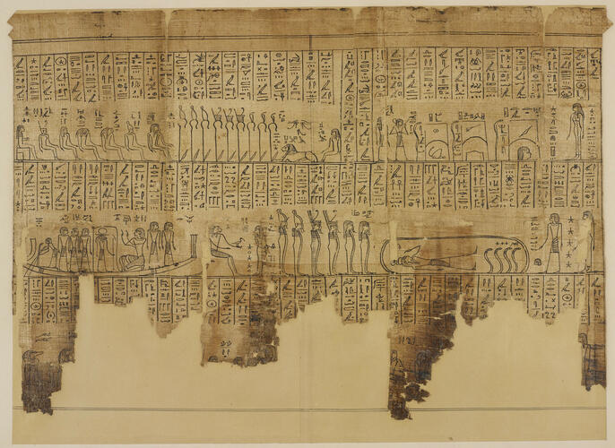 Section of the papyrus belonging to Nesmin, with the sixth hour of the Amduat