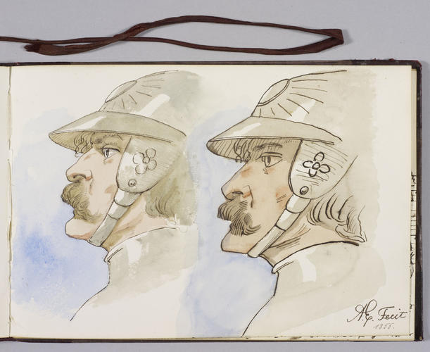 Master: Albert Edward's Teaching Sketch Book (later Edward VII). 1854-55
Item: The head of a soldier Master: Albert Edward's Teaching Sketch Book (later Edward VII). 1854-55
Item: The head of a soldier