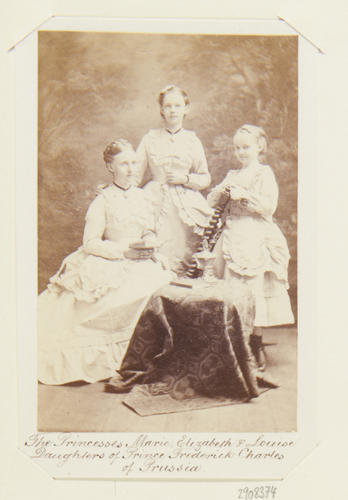 The Princesses Marie, Elisabeth and Louise, daughters of Prince Frederick Charles of Prussia The Princesses Marie, Elisabeth and Louise, daughters of Prince Frederick Charles of Prussia