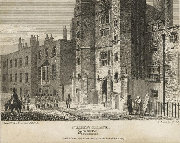St James's Palace (north west view). Westminster St James's Palace (north west view). Westminster