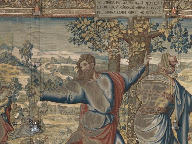 Master: The Story of Abraham Series
Item: The Separation of Abraham and Lot, Genesis Ch. 13, v. 8-9 Master: The Story of Abraham Series
Item: The Separation of Abraham and Lot, Genesis Ch. 13, v. 8-9