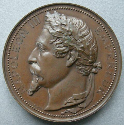 France. medal commemorating the Universal Exhibition in Paris, 1855