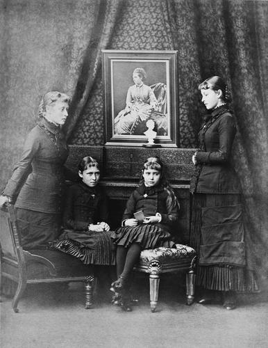 Princesses Victoria, Elizabeth, Irene, and Alix of Hesse, 1879