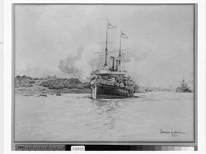 HMS Crescent and other ships in Osborne Bay, August 1898 HMS Crescent and other ships in Osborne Bay, August 1898