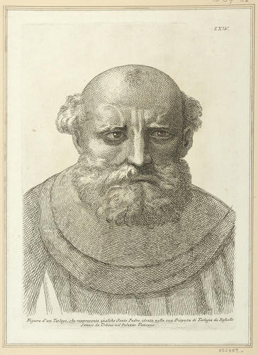 Master: Set of twenty-seven heads from 'The Disputa'
Item: Head of a bearded figure [from 'The Disputa']
