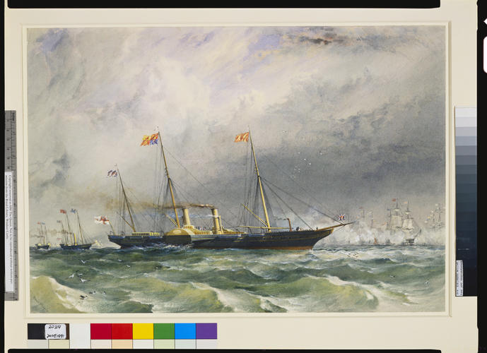 The Royal Yacht Victoria and Albert II at sea