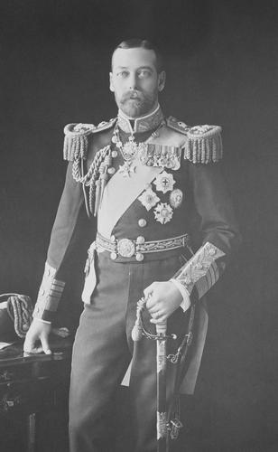 Portrait photograph of George, Prince of Wales (1895-1936), later King George V, wearing the Admiral of the Fleet uniform, 1908