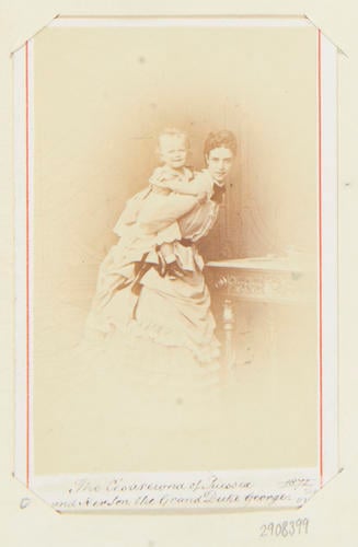 The Tsesarevna of Russia and her son, the Grand Duke George [sic]