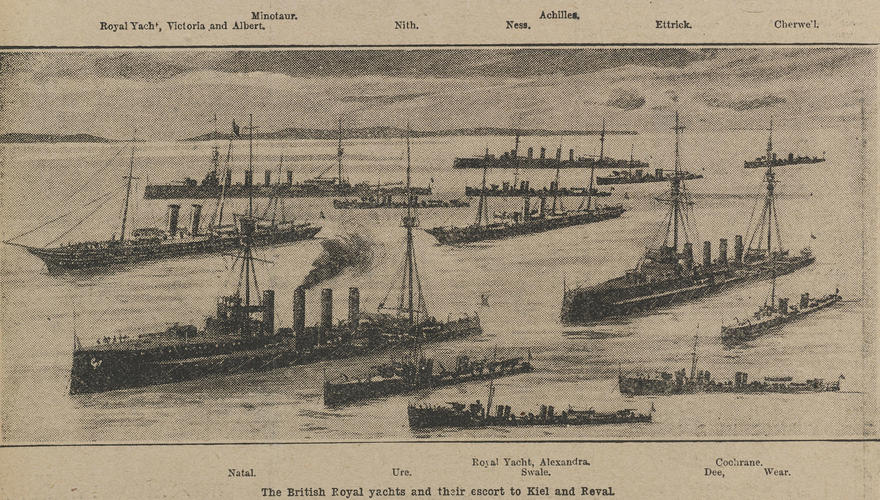 The British Royal Yachts and their escort to Kiel and Reval The British Royal Yachts and their escort to Kiel and Reval